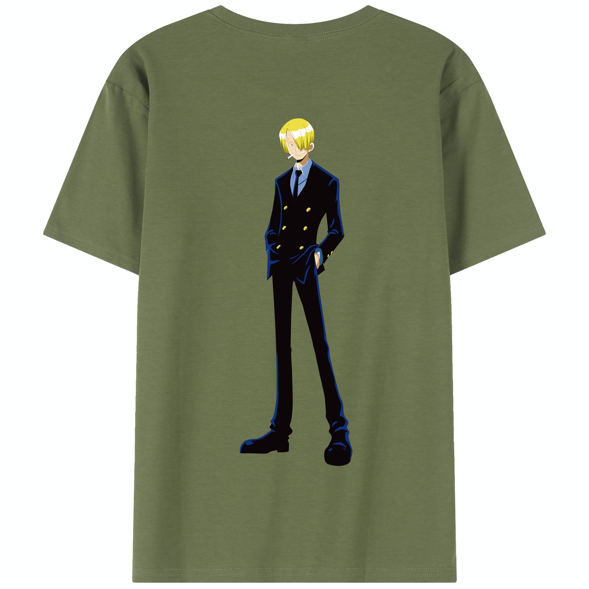 ワンピース サンジ ONE PIECE Sanji 綿100％半袖Tシャツ（背面プリント）